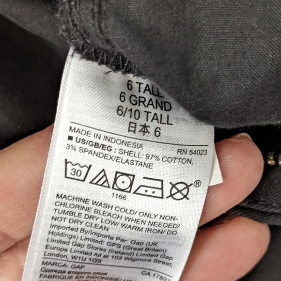 GAP Slim City Crop pant in black, 6T - Picture 7 of 7